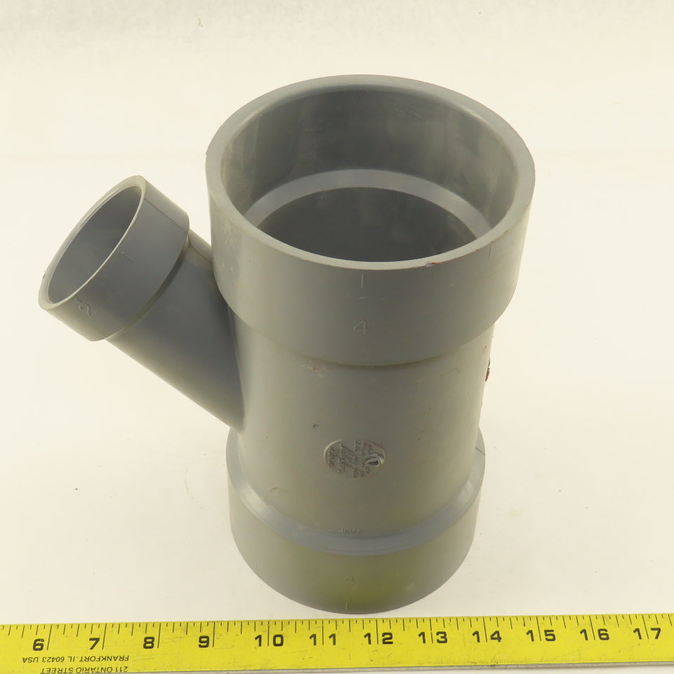 Spears P601-450C LabWaste 4" x 4" x 2" CPVC Reducer Y Wye Fitting