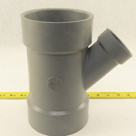 Spears P601-450C LabWaste 4" x 4" x 2" CPVC Reducer Y Wye Fitting
