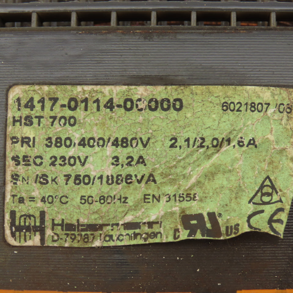 Habermann HST700 308/400/480V Primary 230V Sec 3.2A Transformer