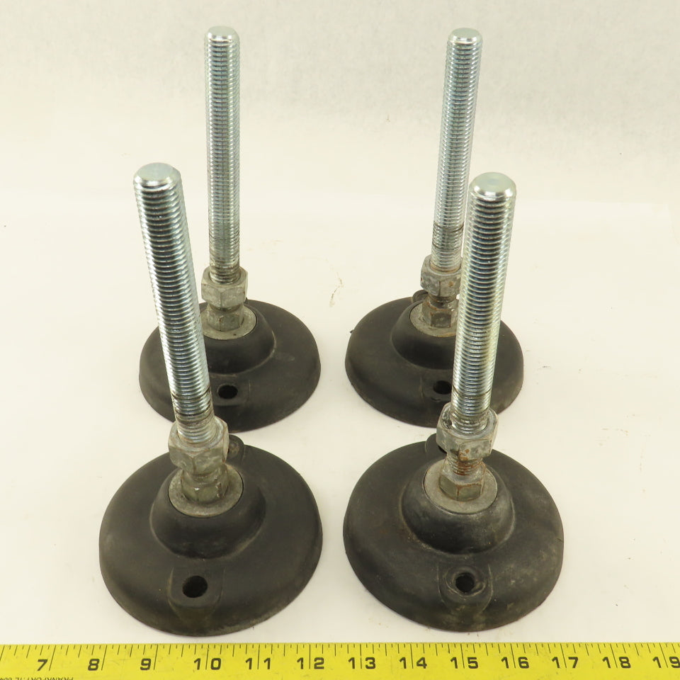 5" Thermoplastic Light Duty Table Leg Leveler Riser Foot Pads Lot Of 4