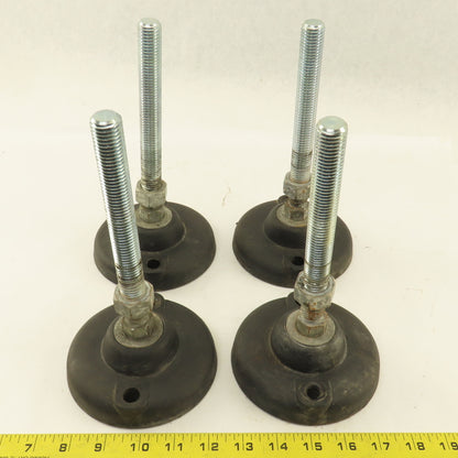 5" Thermoplastic Light Duty Table Leg Leveler Riser Foot Pads Lot Of 4