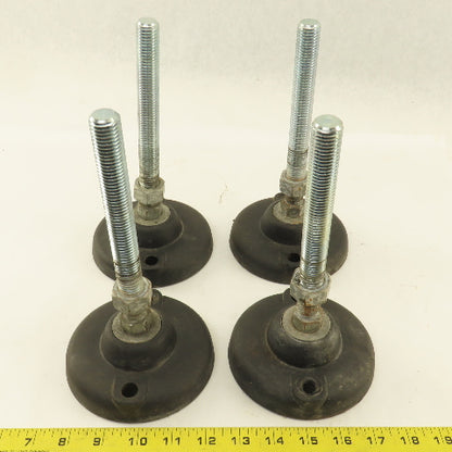 5" Thermoplastic Light Duty Table Leg Leveler Riser Foot Pads Lot Of 4