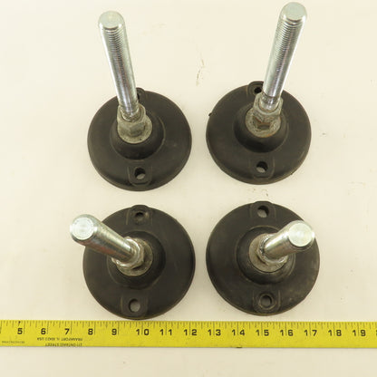 5" Thermoplastic Light Duty Table Leg Leveler Riser Foot Pads Lot Of 4