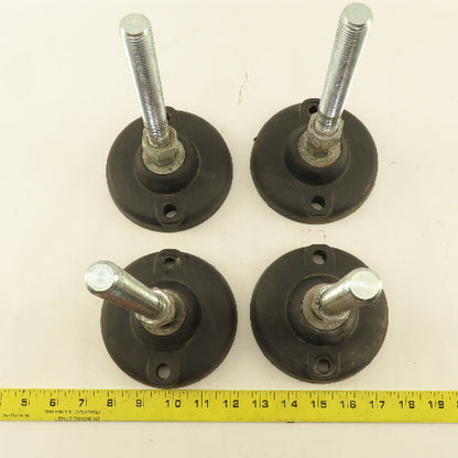 5" Thermoplastic Light Duty Table Leg Leveler Riser Foot Pads Lot Of 4