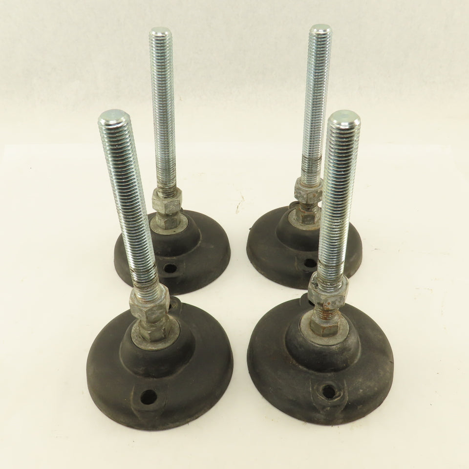 5" Thermoplastic Light Duty Table Leg Leveler Riser Foot Pads Lot Of 4