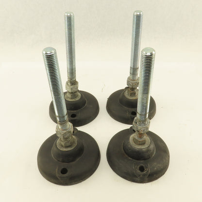 5" Thermoplastic Light Duty Table Leg Leveler Riser Foot Pads Lot Of 4