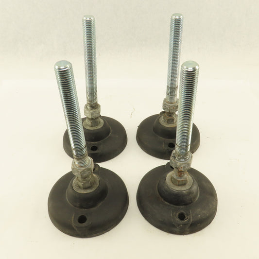 5" Thermoplastic Light Duty Table Leg Leveler Riser Foot Pads Lot Of 4