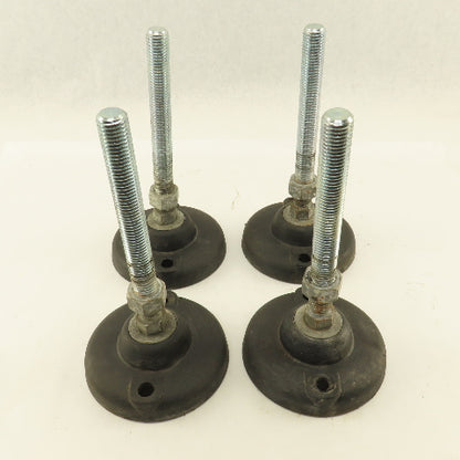 5" Thermoplastic Light Duty Table Leg Leveler Riser Foot Pads Lot Of 4