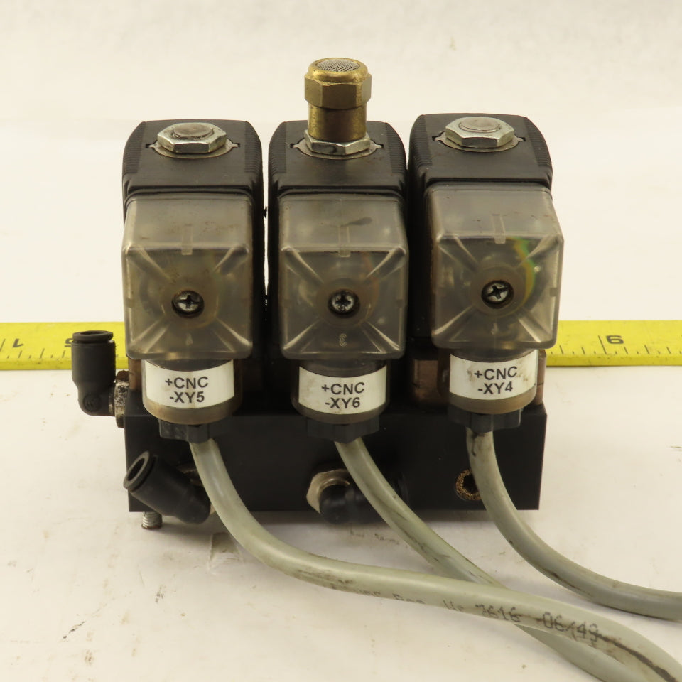 Burkert 92908700 24VDC Solenoid Valve Bank 1-50 Bar 0-10 Bar