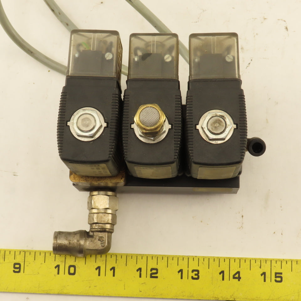 Burkert 92908700 24VDC Solenoid Valve Bank 1-50 Bar 0-10 Bar
