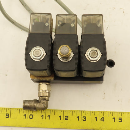 Burkert 92908700 24VDC Solenoid Valve Bank 1-50 Bar 0-10 Bar