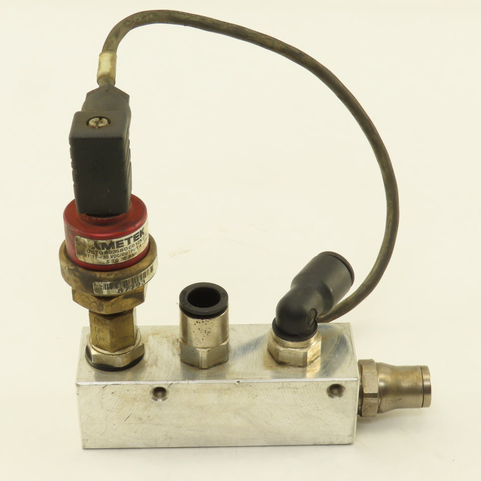 Ametek DCTGB035BDC12X276 Pressure Switch Manifold 11-30VDC 0-35 Bar