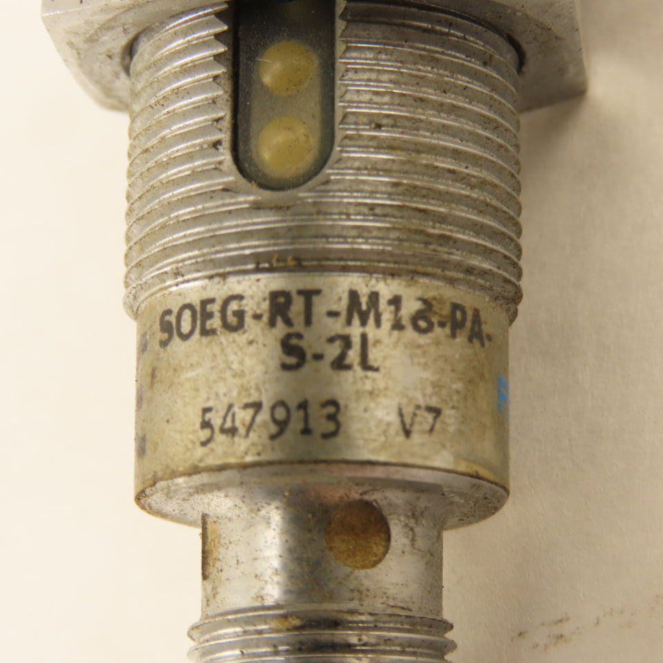 Festo SOEG-RT-M18-PA-S-2L Diffuse Scan Sensor