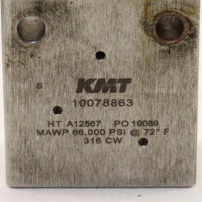 KMT 10078863 High Pressure 2 Way Valve Stainless Steel 60,000 PSI 3/8"