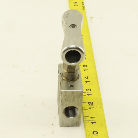 KMT 10078863 High Pressure 2 Way Valve Stainless Steel 60,000 PSI 3/8"