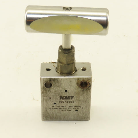 KMT 10078863 High Pressure 2 Way Valve Stainless Steel 60,000 PSI 3/8"