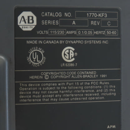 Allen Bradley DH-485 1770-KF3 Ser A Rev. C Communication Interface