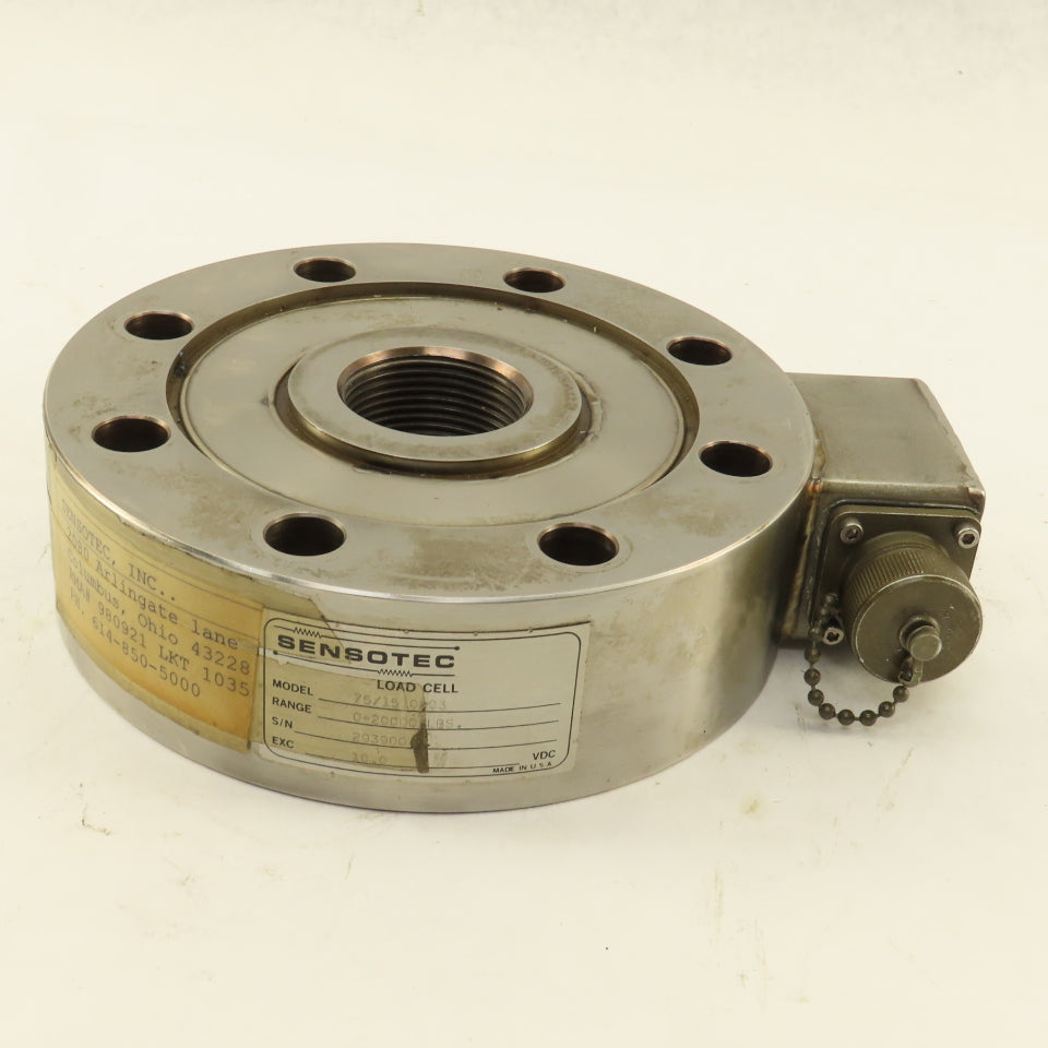 Sensotec 75/1510-03 Load Cell 0-20,000Lbs. 10VDC
