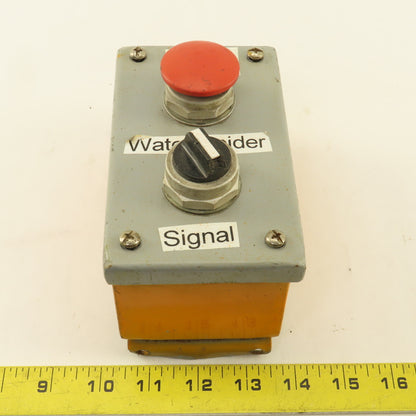 Wiegmann PB2 2 Button Operator Control Enclosure E-Stop 2 Way Selector 600V