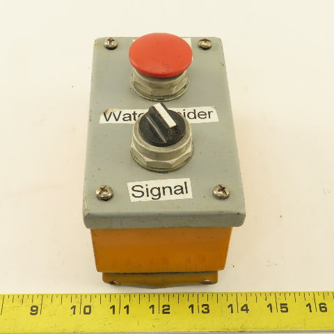 Wiegmann PB2 2 Button Operator Control Enclosure E-Stop 2 Way Selector 600V