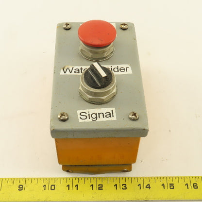 Wiegmann PB2 2 Button Operator Control Enclosure E-Stop 2 Way Selector 600V