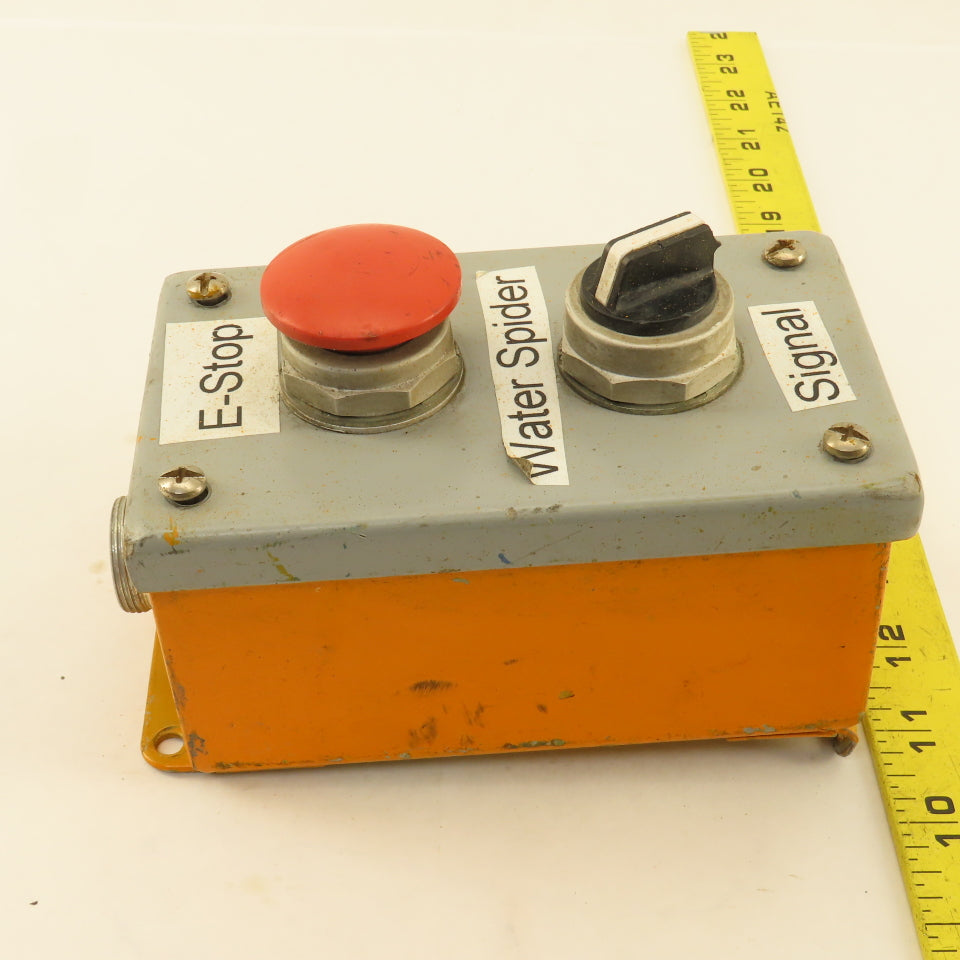Wiegmann PB2 2 Button Operator Control Enclosure E-Stop 2 Way Selector 600V