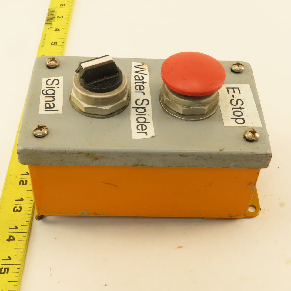 Wiegmann PB2 2 Button Operator Control Enclosure E-Stop 2 Way Selector 600V