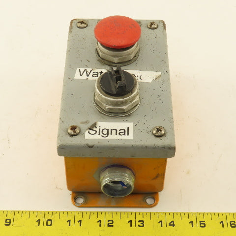 Wiegmann PB2 2 Button Operator Control Enclosure E-Stop 2 Way Selector 600V