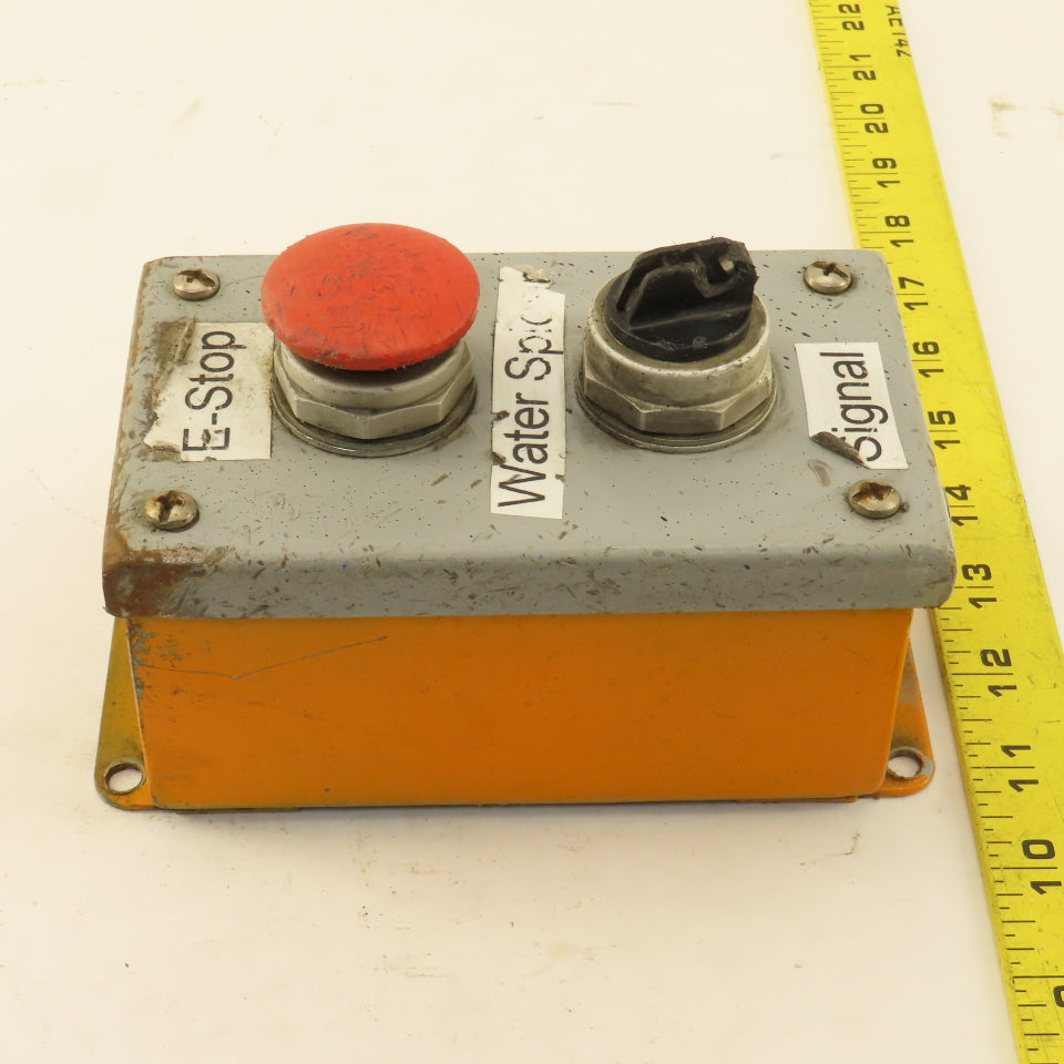 Wiegmann PB2 2 Button Operator Control Enclosure E-Stop 2 Way Selector 600V