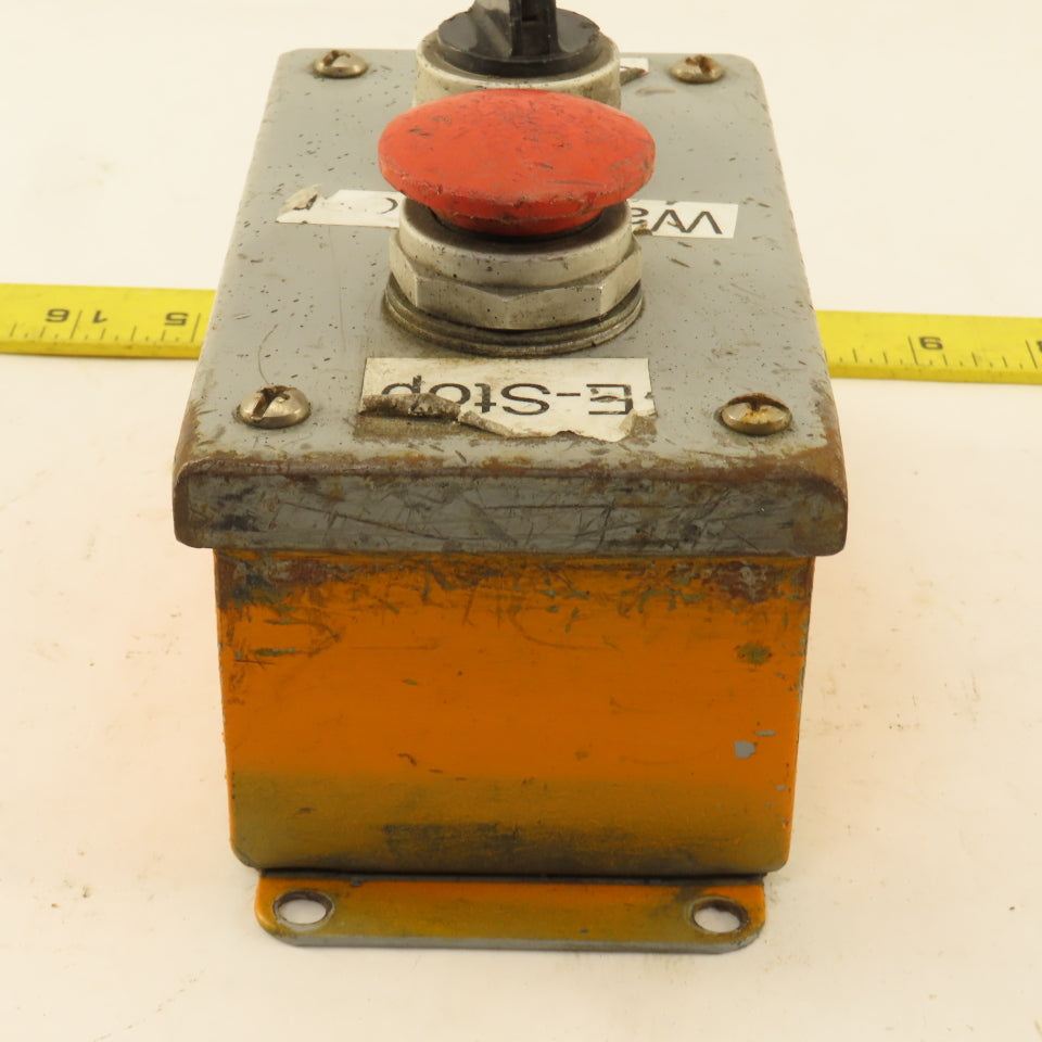 Wiegmann PB2 2 Button Operator Control Enclosure E-Stop 2 Way Selector 600V