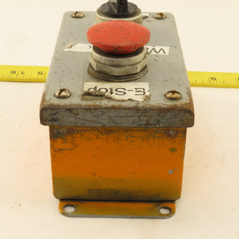 Wiegmann PB2 2 Button Operator Control Enclosure E-Stop 2 Way Selector 600V