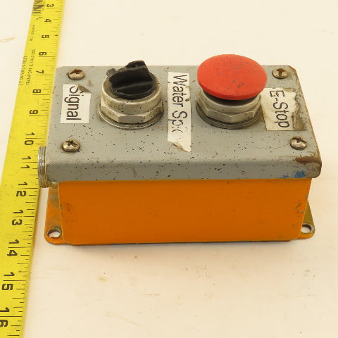 Wiegmann PB2 2 Button Operator Control Enclosure E-Stop 2 Way Selector 600V