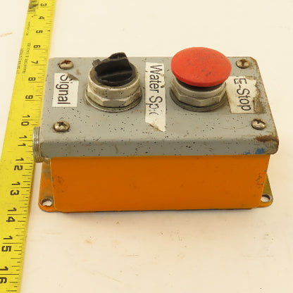 Wiegmann PB2 2 Button Operator Control Enclosure E-Stop 2 Way Selector 600V
