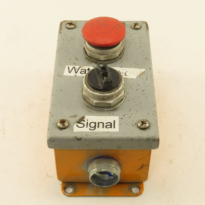 Wiegmann PB2 2 Button Operator Control Enclosure E-Stop 2 Way Selector 600V