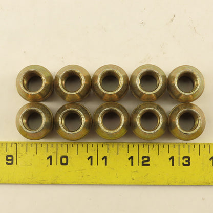 M12x1.5 GM Style Gold Color Alloy Steel Lug Nut Dual Thread 3/4" Hex Lot Of 10