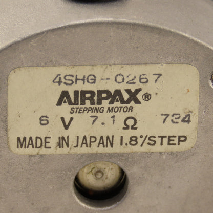Airpax 4SHG-0267 Stepper Motor 1.8°/Step 6V 7.1 Ohm 1/4" Shaft