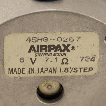 Airpax 4SHG-0267 Stepper Motor 1.8°/Step 6V 7.1 Ohm 1/4" Shaft