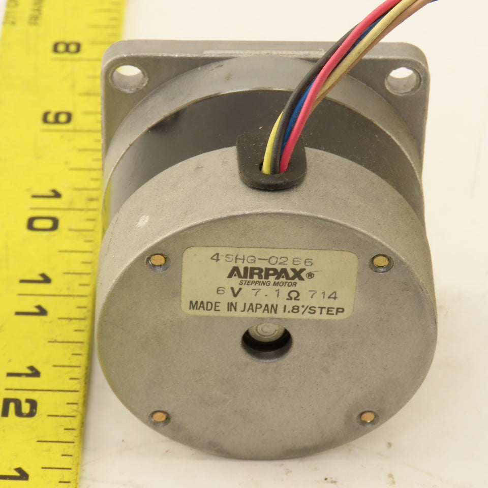 Airpax 4SHG-0266 Stepper Motor 1.8°/Step 6V 7.1 Ohm 1/4" Shaft