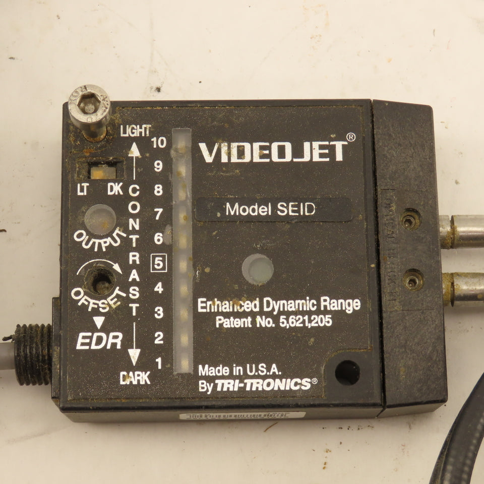 Tri-Tronics Model SEID Videojet Fiber Optic Sensor W/ BF-A-36TP Cable