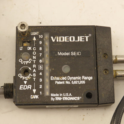 Tri-Tronics Model SEID Videojet Fiber Optic Sensor W/ BF-A-36TP Cable