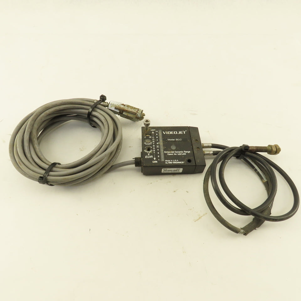 Tri-Tronics Model SEID Videojet Fiber Optic Sensor W/ BF-A-36TP Cable