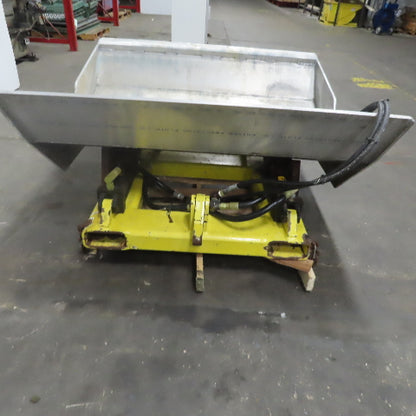 Heavy Duty Aluminum Hydraulic Dump Hopper Fork Lift Attachment 55° Tilt