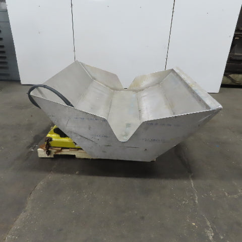 Heavy Duty Aluminum Hydraulic Dump Hopper Fork Lift Attachment 55° Tilt