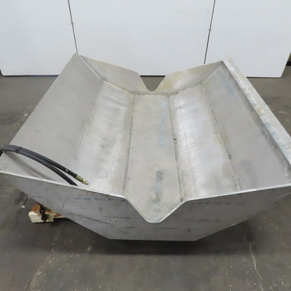 Heavy Duty Aluminum Hydraulic Dump Hopper Fork Lift Attachment 55° Tilt