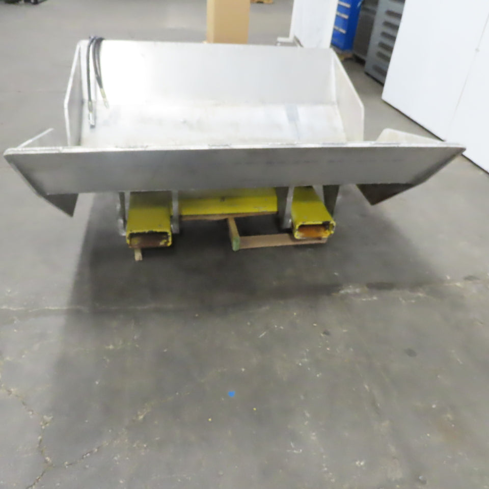 Heavy Duty Aluminum Hydraulic Dump Hopper Fork Lift Attachment 55° Tilt