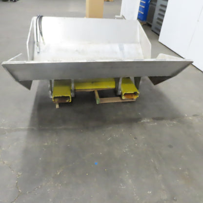 Heavy Duty Aluminum Hydraulic Dump Hopper Fork Lift Attachment 55° Tilt