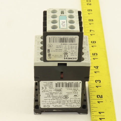 Siemens 3RT1016-1BB41 3RH1911-1HA12 Motor Starter Contactor Relay
