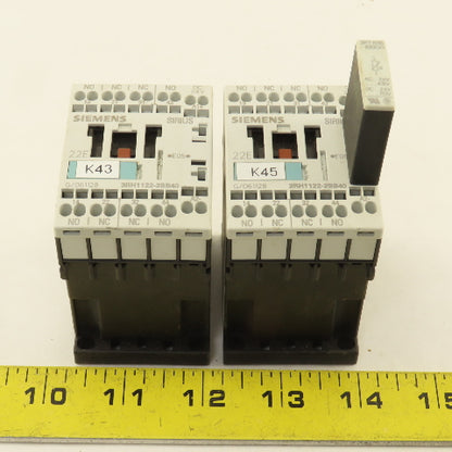 Siemens 3RH1122-2BB40 Motor Starter Contactor Relay Lot Of 2