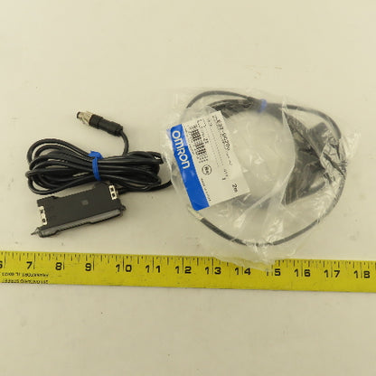 Omron E3X-NA41V E32-DC200 Fiber Optic Photo Electric Switch Amplifier 2M Cable