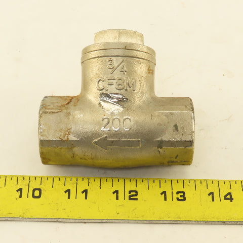 Sharpe 3/4" Stainless Steel Swing Check Valve